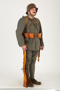  Austria-Hungary army uniform World War I. ver.1 - poses army poses with gun soldier standing uniform whole body 0024.jpg